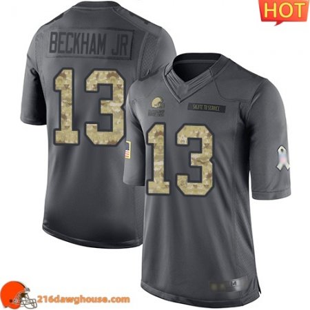 Precious Awesome Performance driven Cleveland #13 Odell Beckham Jr Black Men Stitched Limited 2016 Salute to Service athletic jersey Men a must have for any sports enthusiast