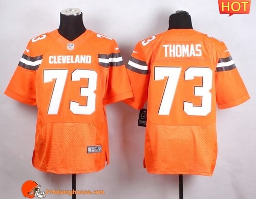 Iconic Cozy Top notch Precious Splendid #73 Joe Thomas Orange Alternate Men Stitched New Elite game ready jersey